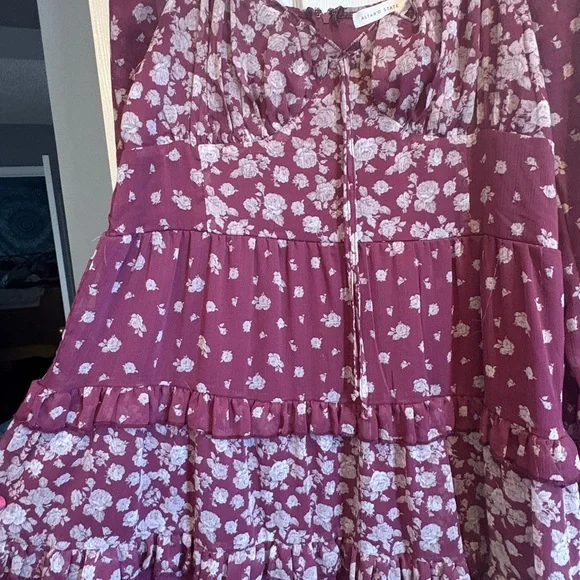 Altar'd State Burgundy Floral Mini Dress - Picture 7 of 9